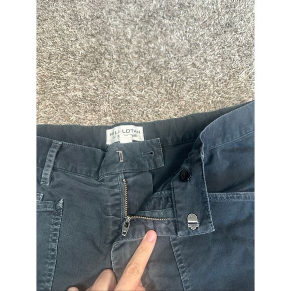 Nili Lotah Shon Pant Carbon Gray Women’s 10 curved silhouette baggy twill boho - Picture 12 of 16